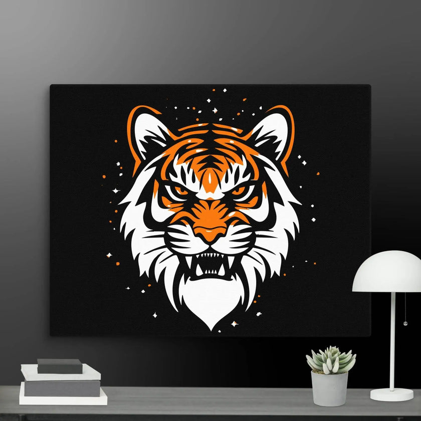 Roaring Tiger Wall Art Canvas - STYLISHOUR