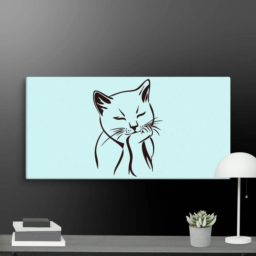 Sleeping Cat Wall Art Canvas - STYLISHOUR