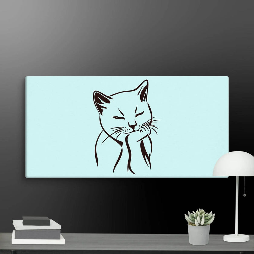 Sleeping Cat Wall Art Canvas - STYLISHOUR