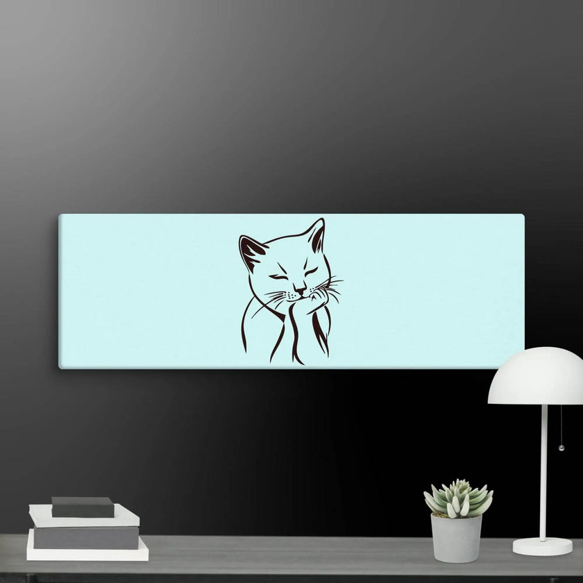 Sleeping Cat Wall Art Canvas - STYLISHOUR