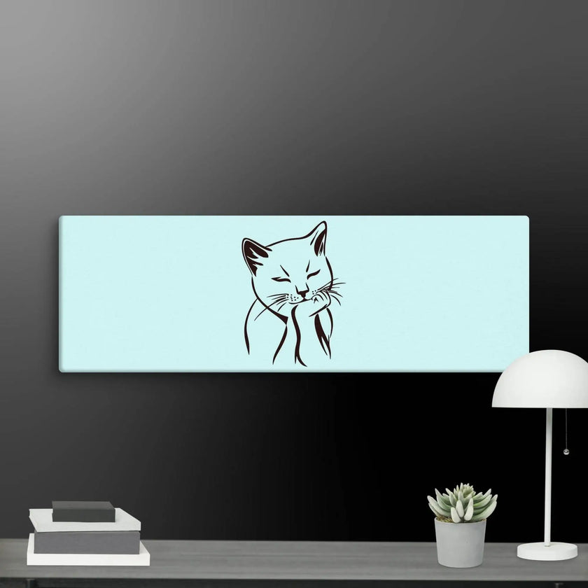 Sleeping Cat Wall Art Canvas - STYLISHOUR