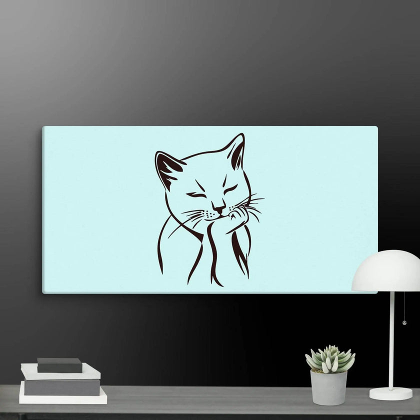Sleeping Cat Wall Art Canvas - STYLISHOUR