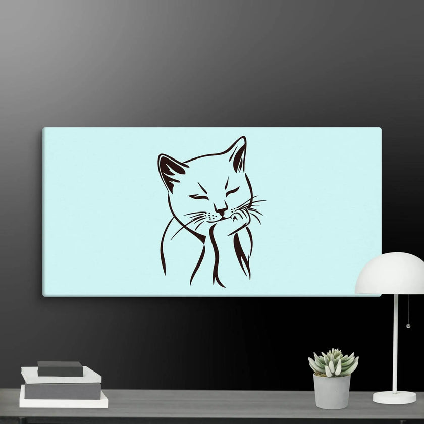 Sleeping Cat Wall Art Canvas - STYLISHOUR
