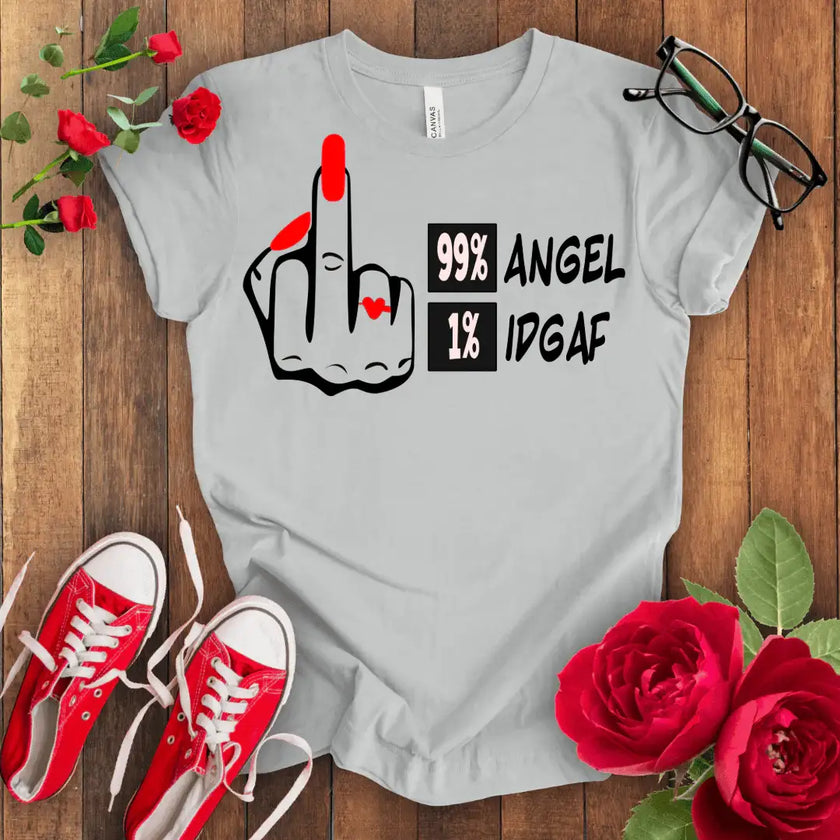 Angel IDGAF T-shirt - STYLISHOUR