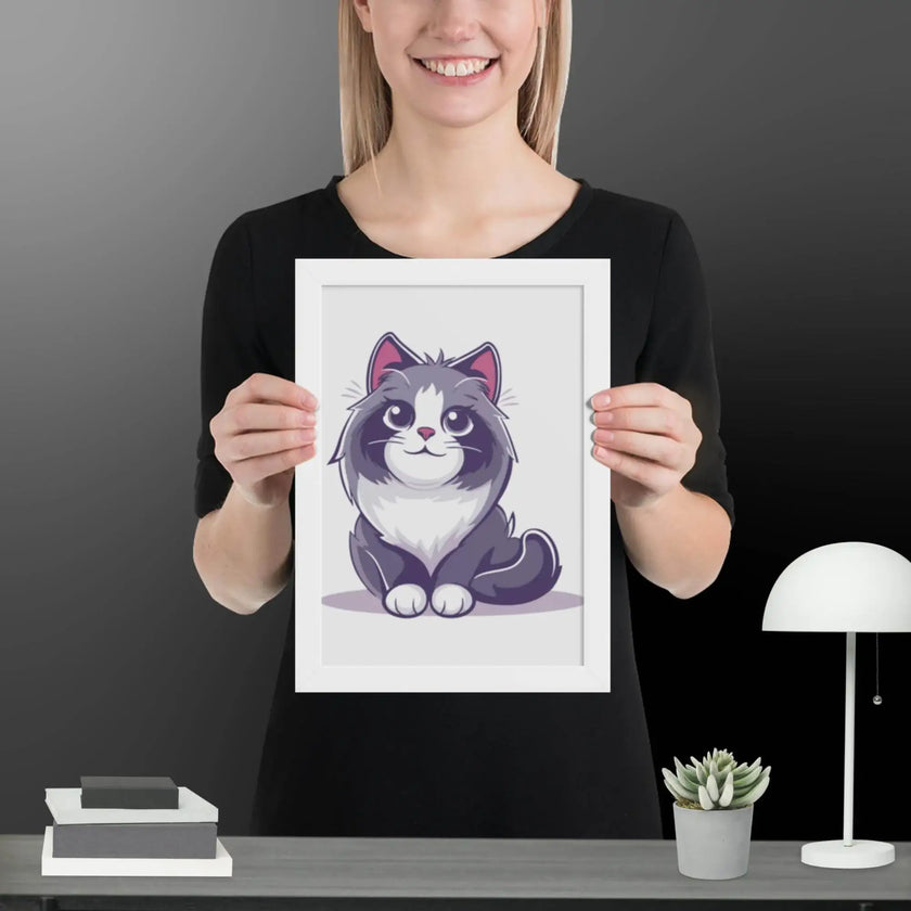 Cute Cat Framed matte paper poster - STYLISHOUR