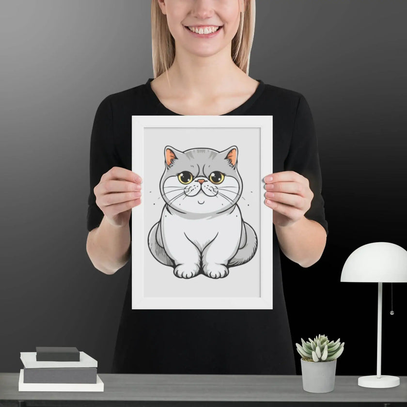 Adorable Cat Framed matte paper poster - STYLISHOUR