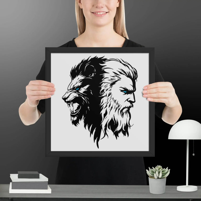 Fusion of Beast and Madness Framed poster - STYLISHOUR