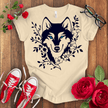 Floral Green Eye Wolf T-shirt - STYLISHOUR