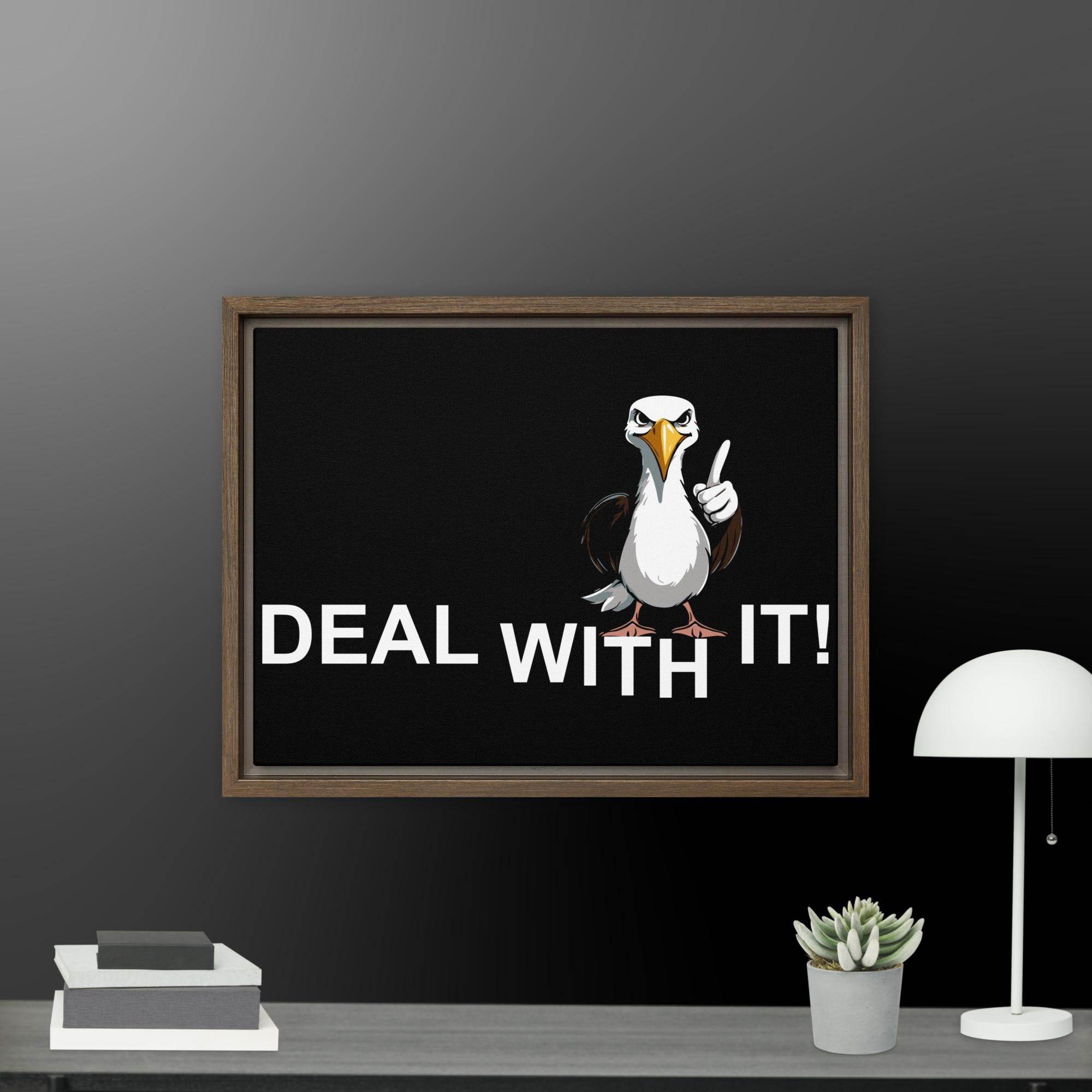 Deal with it Duck Framed canvas - STYLISHOUR