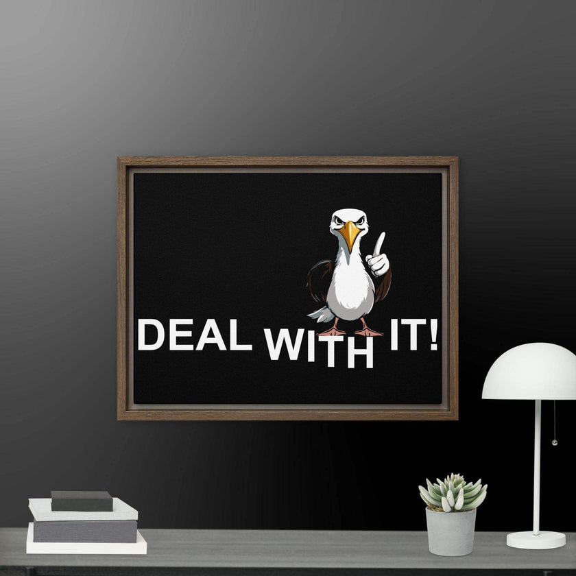 Deal with it Duck Framed canvas - STYLISHOUR