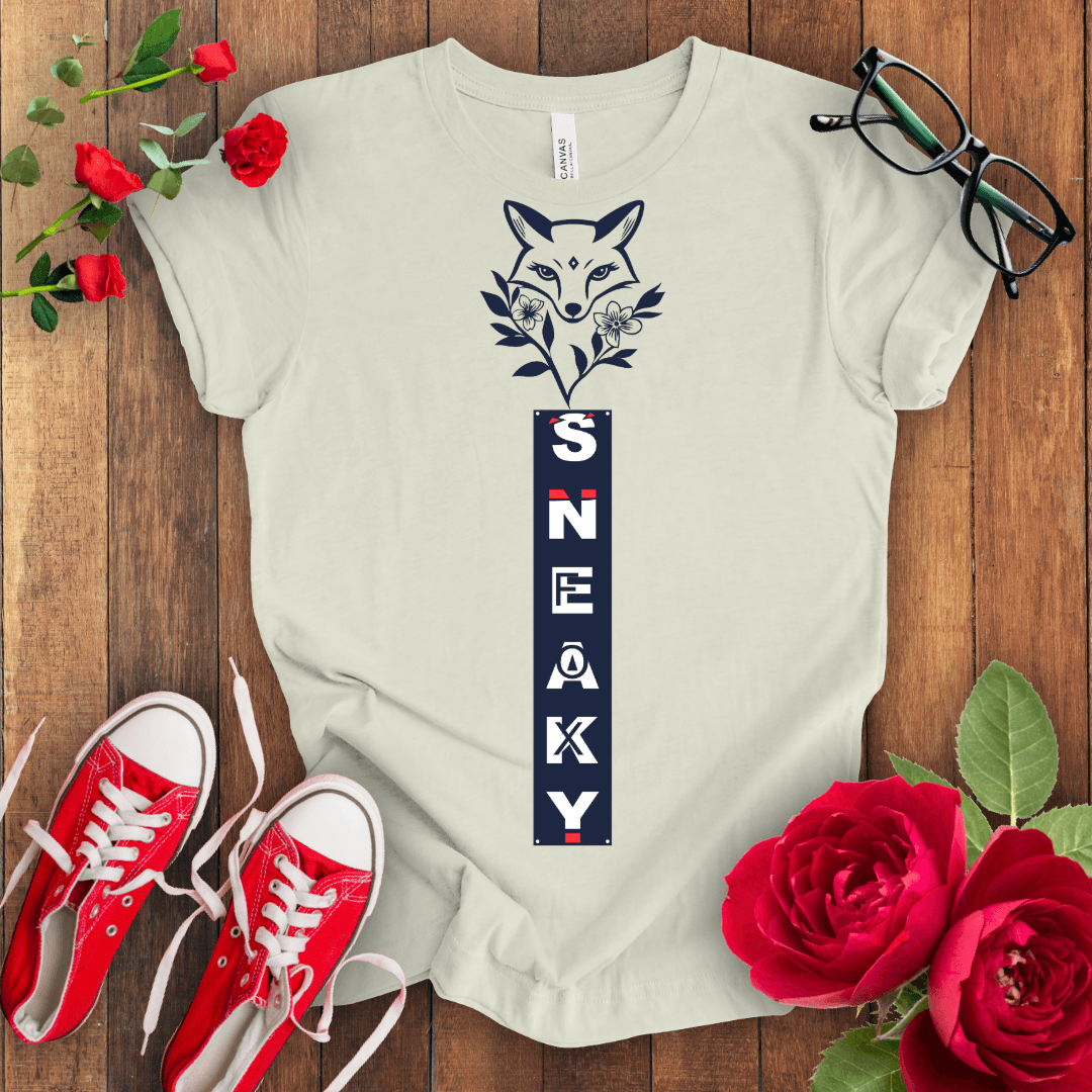 Sneaky Cute Fox T-shirt - STYLISHOUR