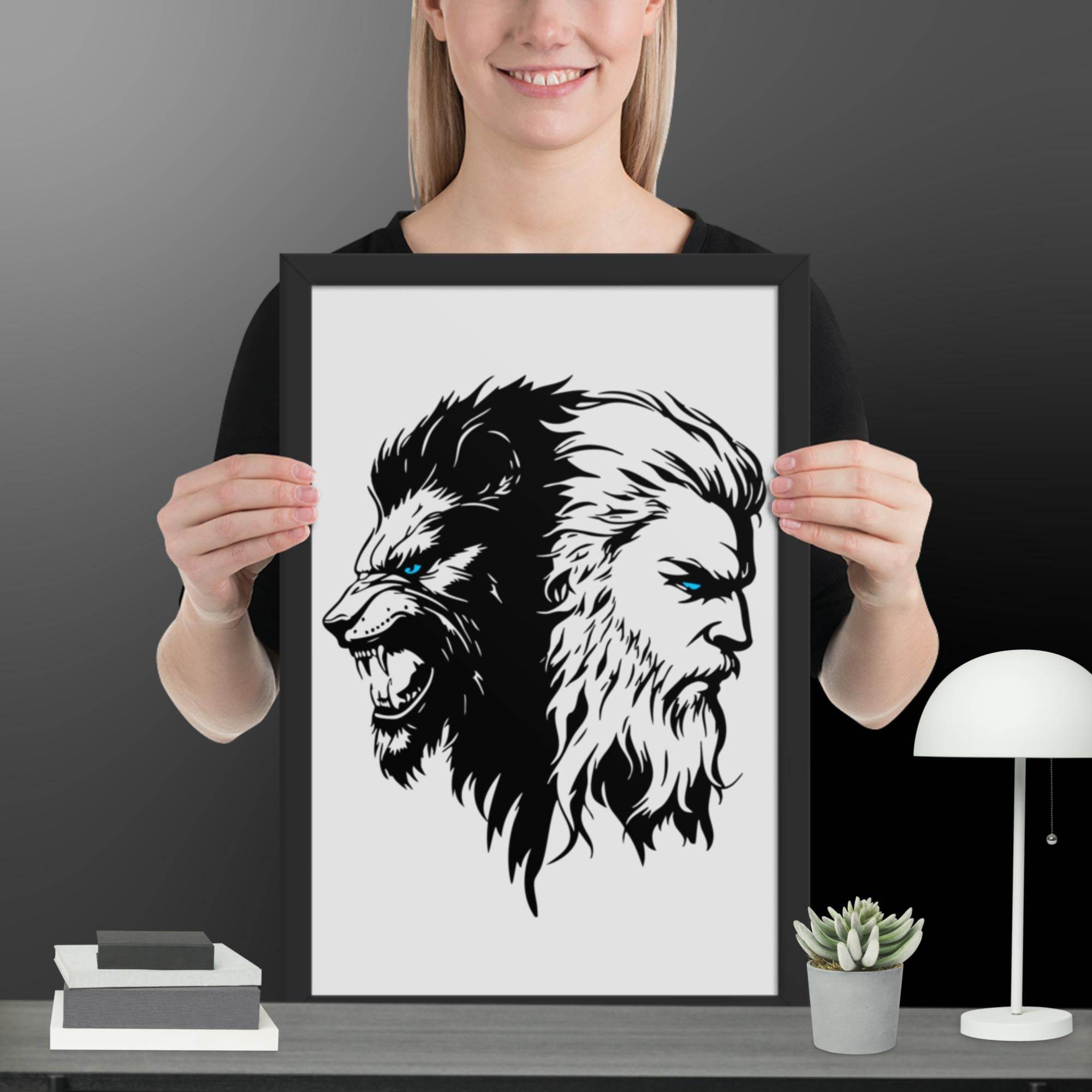 Fusion of Beast and Madness Framed poster - STYLISHOUR