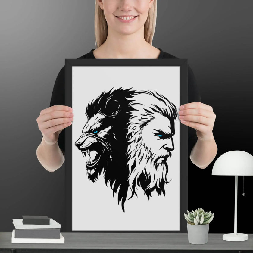 Fusion of Beast and Madness Framed poster - STYLISHOUR