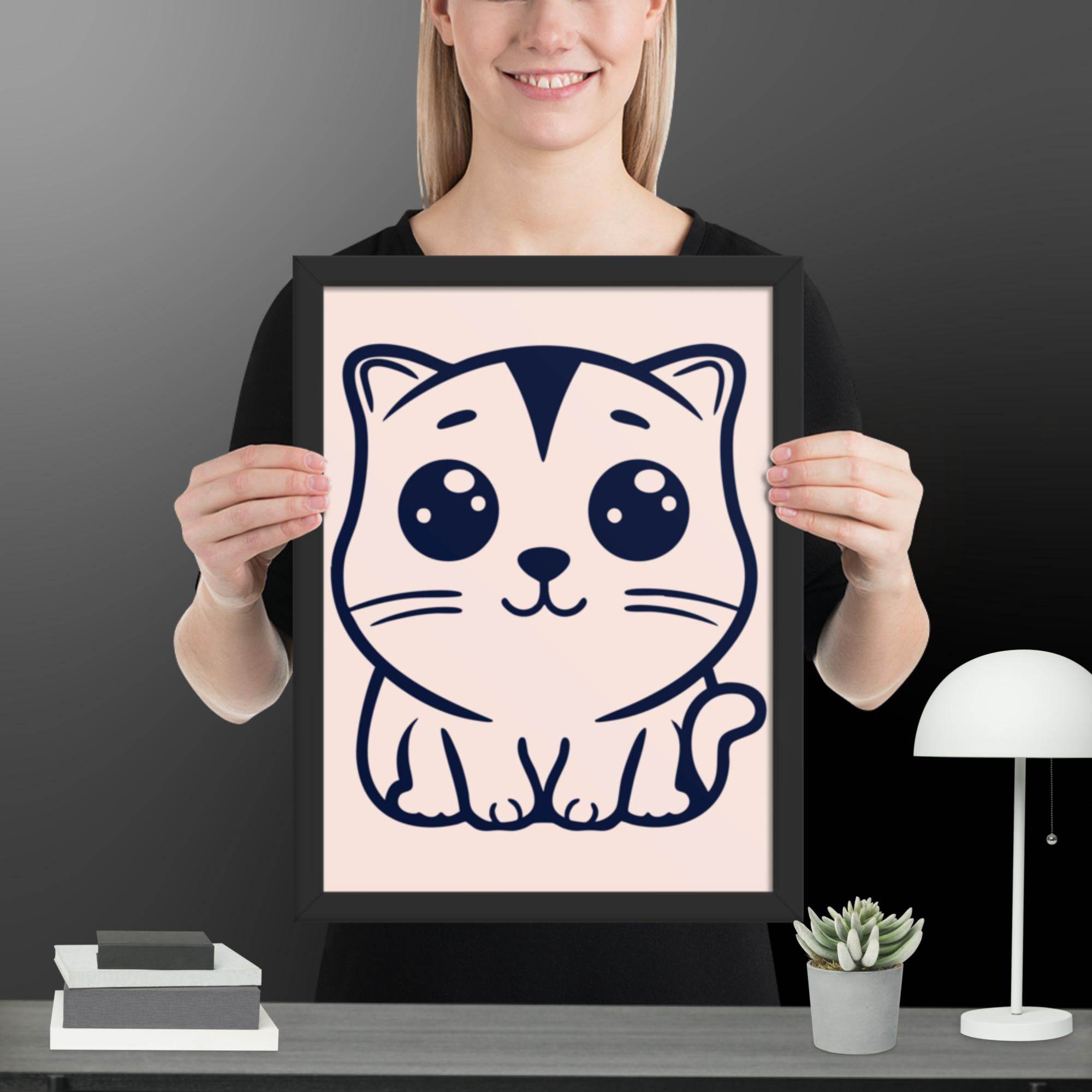 Meow Magic Framed matte paper poster - STYLISHOUR