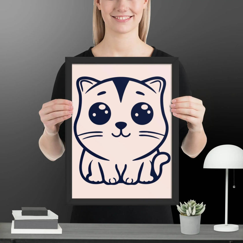 Meow Magic Framed matte paper poster - STYLISHOUR