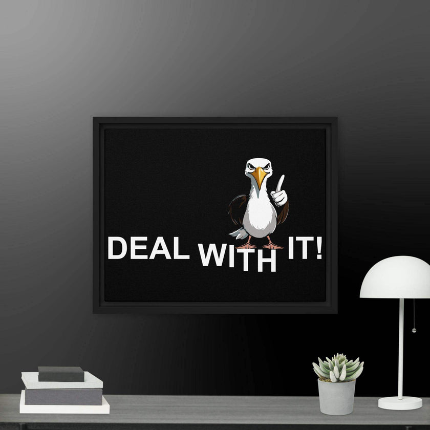Deal with it Duck Framed canvas - STYLISHOUR