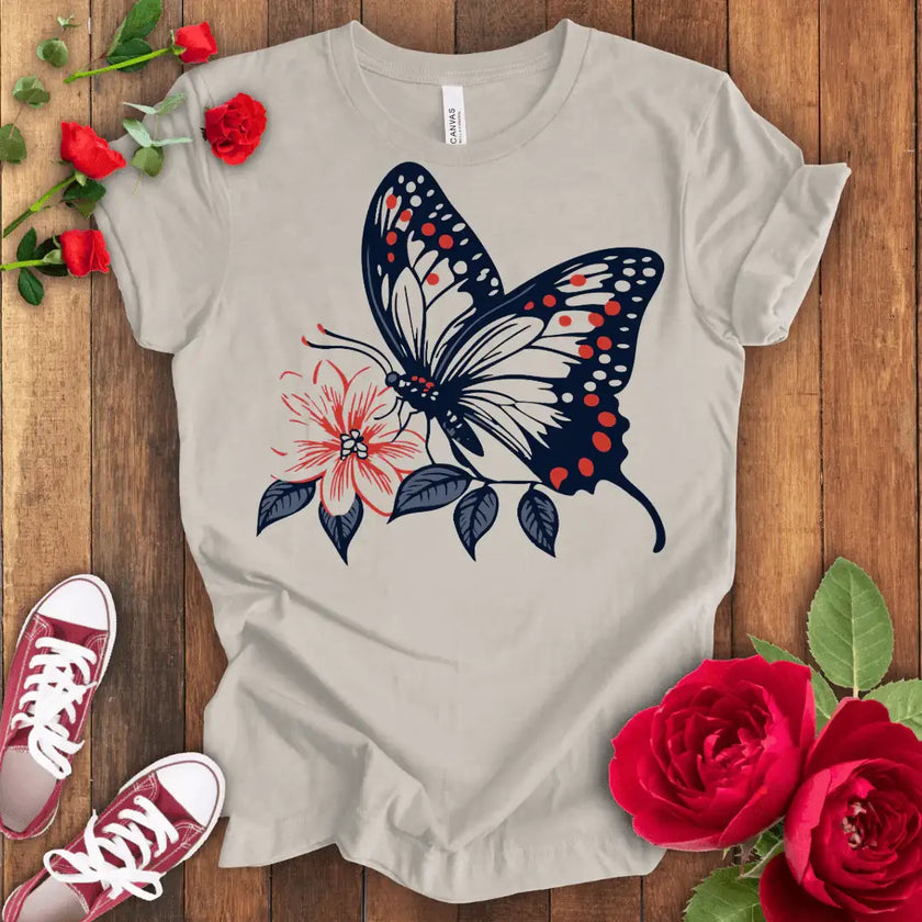 Flutter in Bloom Butterfly T-shirt - STYLISHOUR