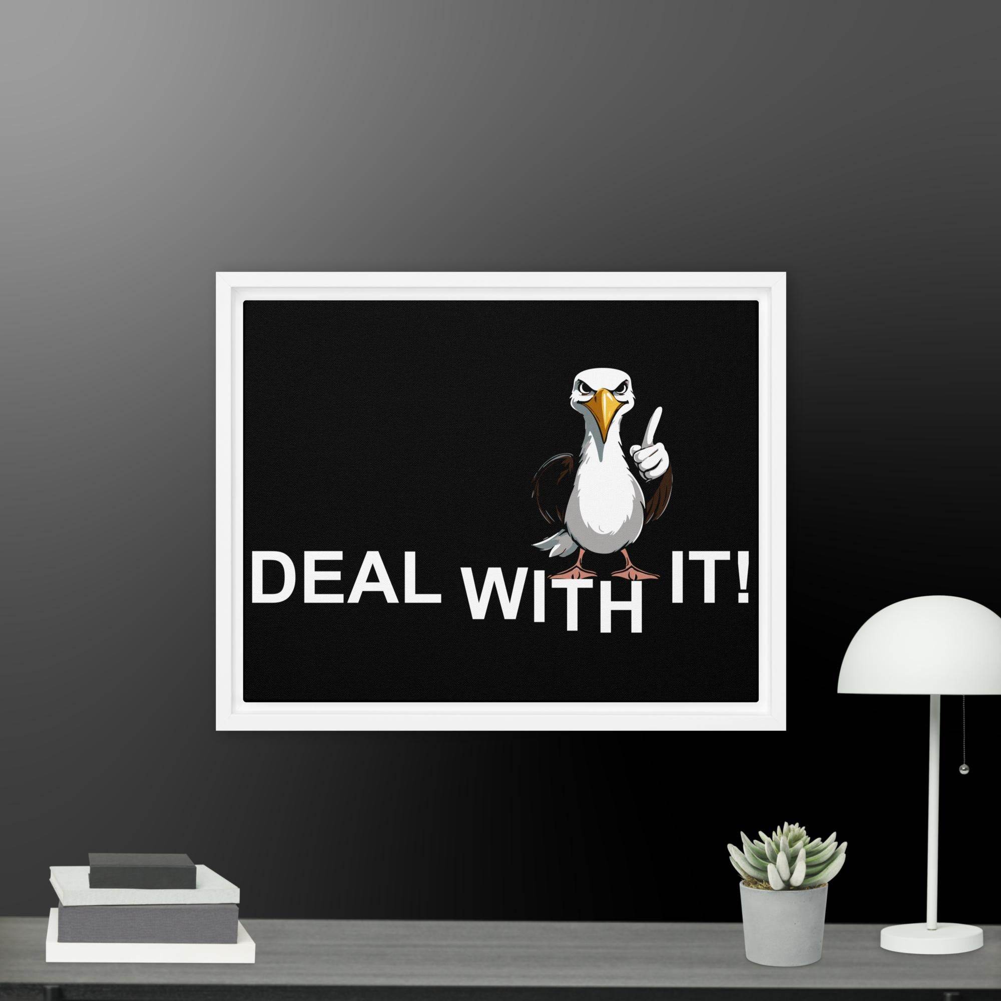 Deal with it Duck Framed canvas - STYLISHOUR