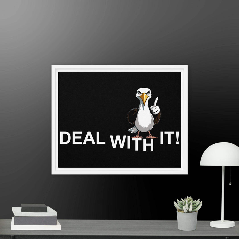 Deal with it Duck Framed canvas - STYLISHOUR