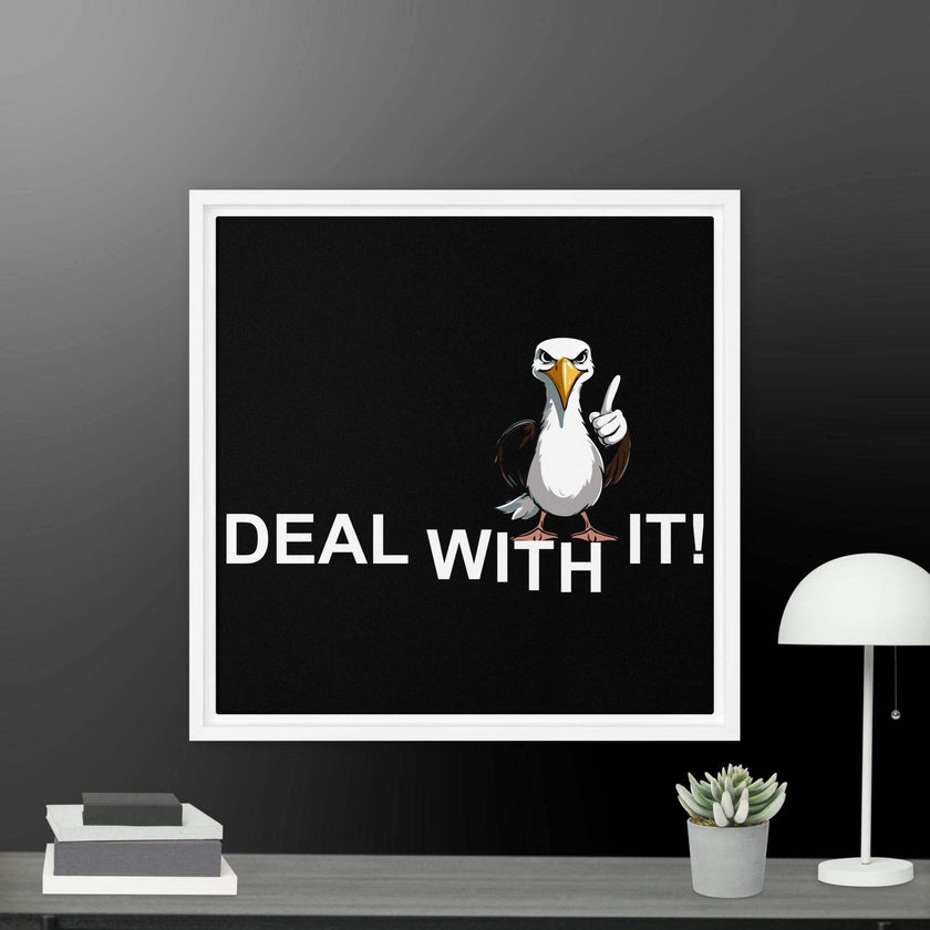 Deal with it Duck Framed canvas - STYLISHOUR