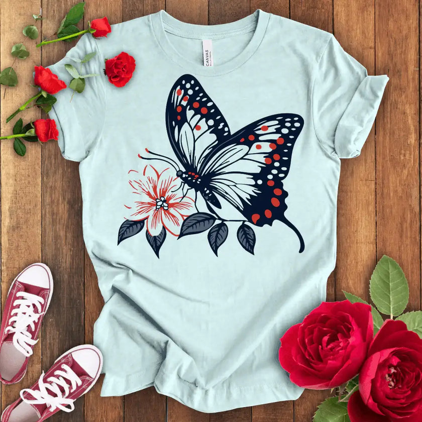 Flutter in Bloom Butterfly T-shirt - STYLISHOUR