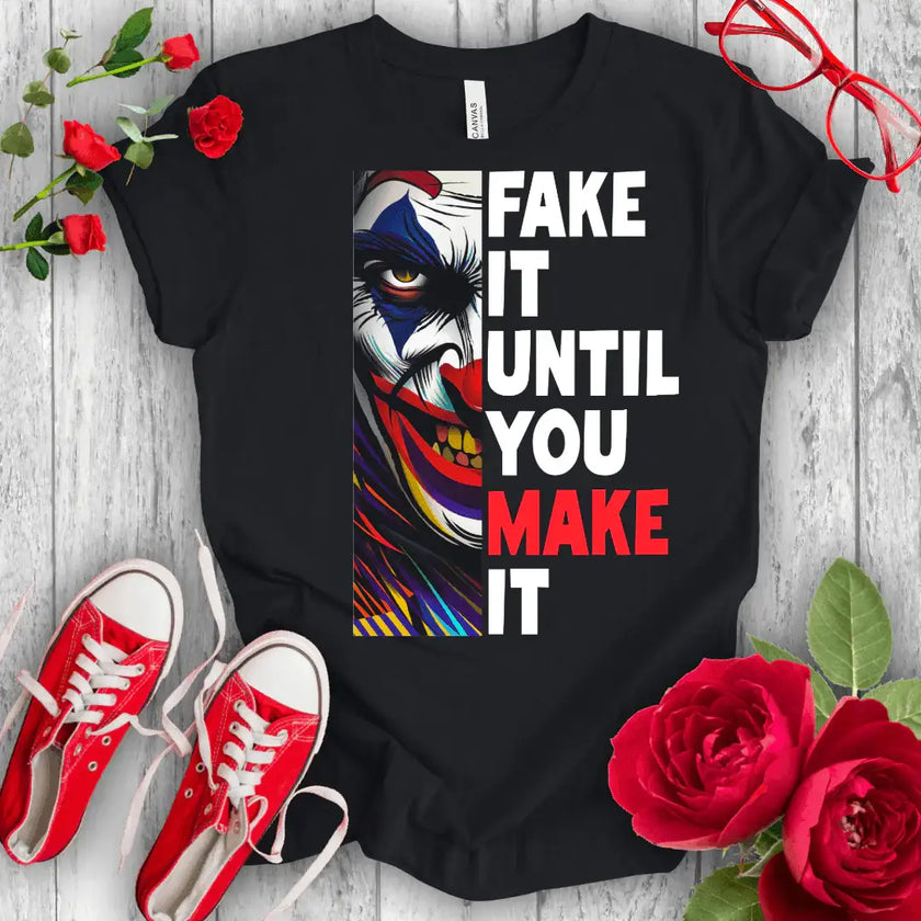 Fake it Until Joker T-shirt - STYLISHOUR