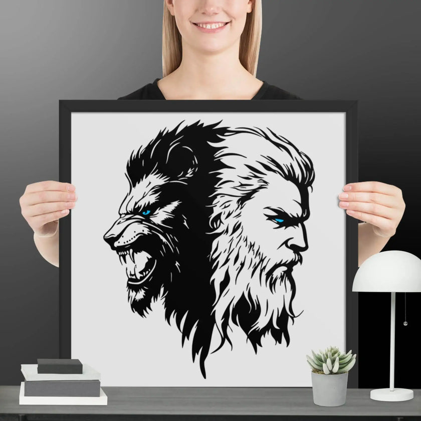 Fusion of Beast and Madness Framed poster - STYLISHOUR