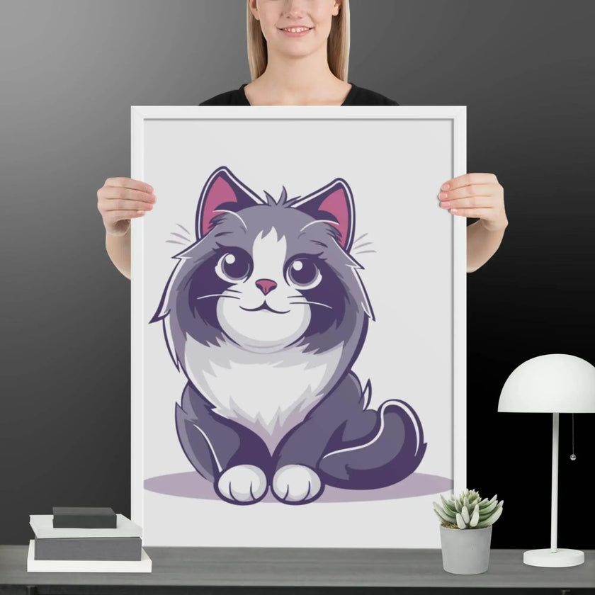 Cute Cat Framed matte paper poster - STYLISHOUR