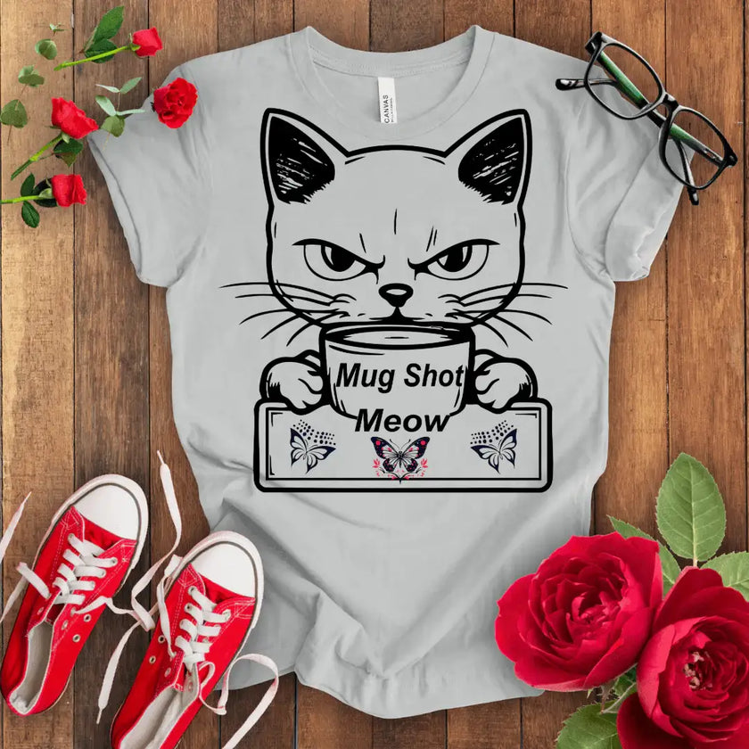 Meow Mug T-shirt - Paws-itively purrfect attire! - STYLISHOUR