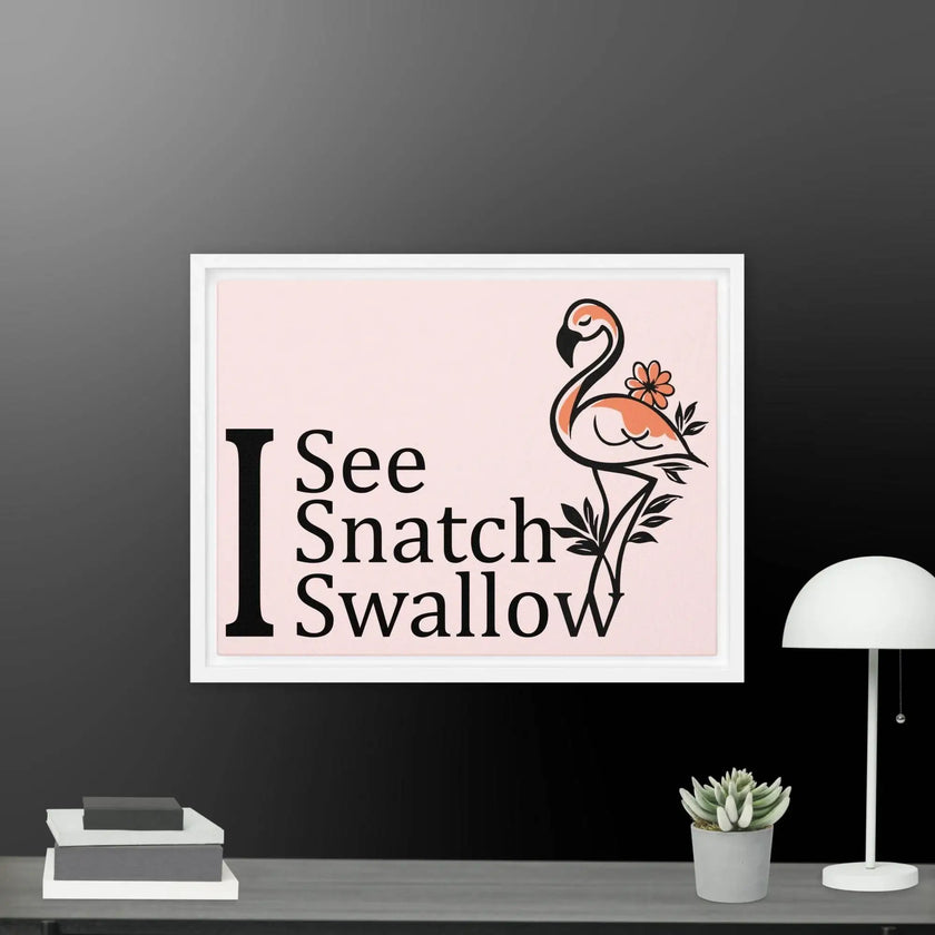 I See Flamingo Framed canvas - STYLISHOUR