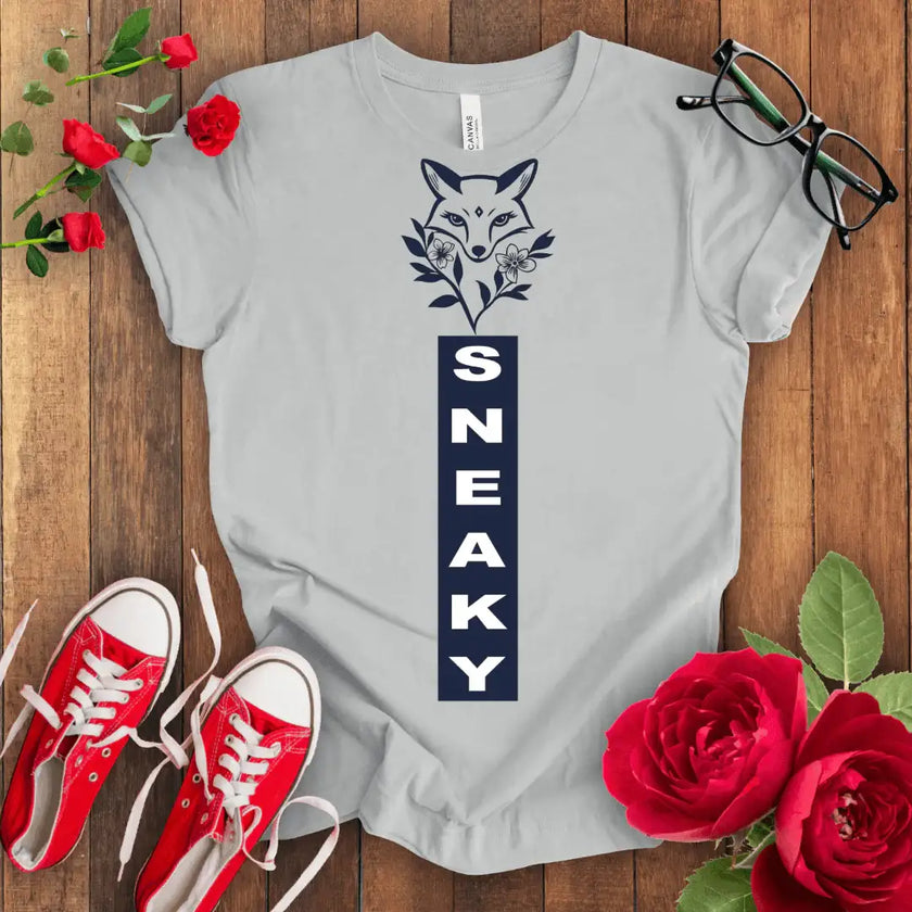 Sneaky Fox Tee: Cute and Playful Graphic Shirt - STYLISHOUR