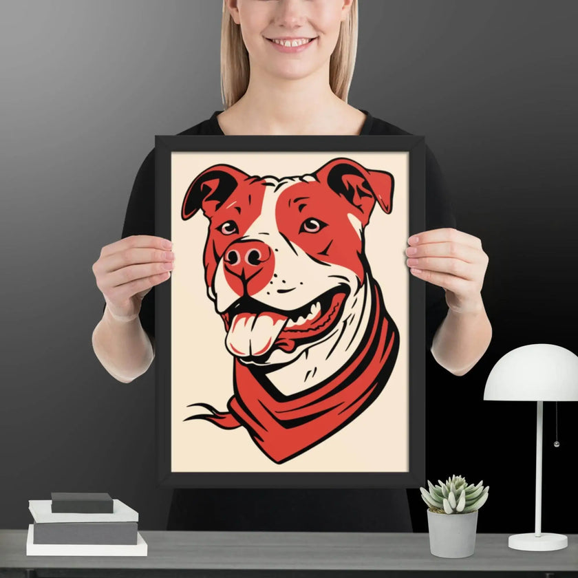 Red Dog Framed matte paper poster - STYLISHOUR