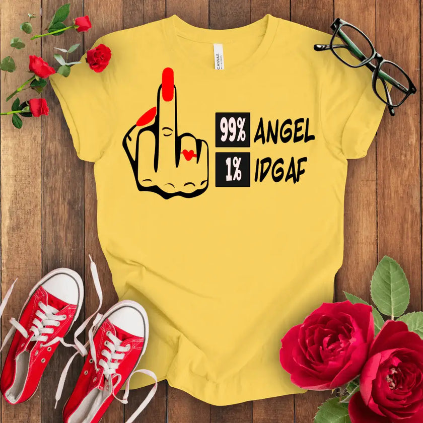 Angel IDGAF T-shirt - STYLISHOUR
