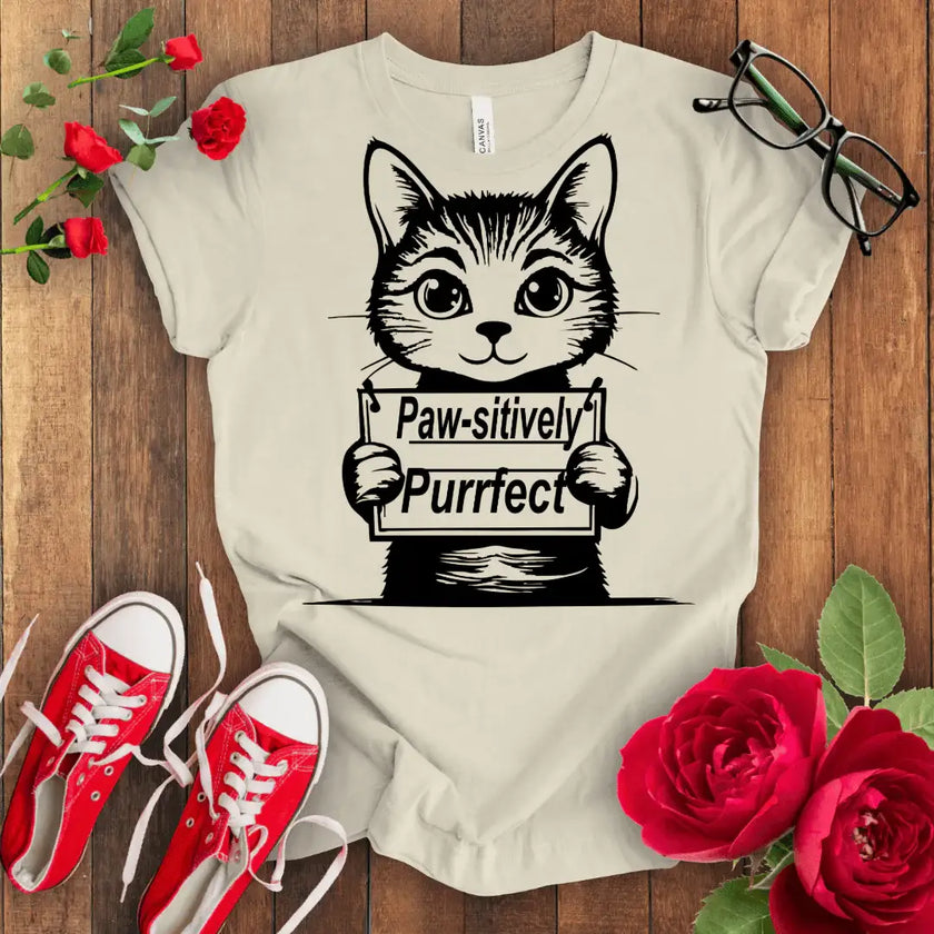 Positively Perfect Kitten T-shirt - STYLISHOUR