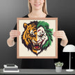 Roaring Madness – Joker Lion Fusion Art Print - STYLISHOUR