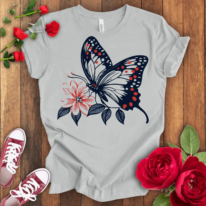 Flutter in Bloom Butterfly T-shirt - STYLISHOUR