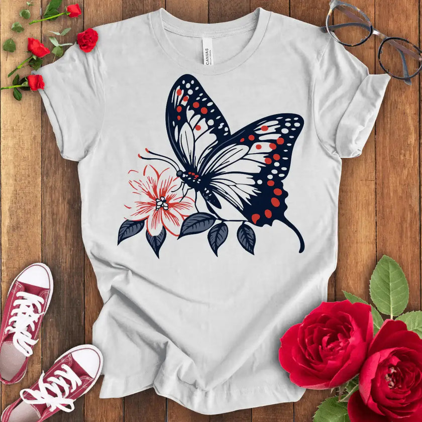 Flutter in Bloom Butterfly T-shirt - STYLISHOUR