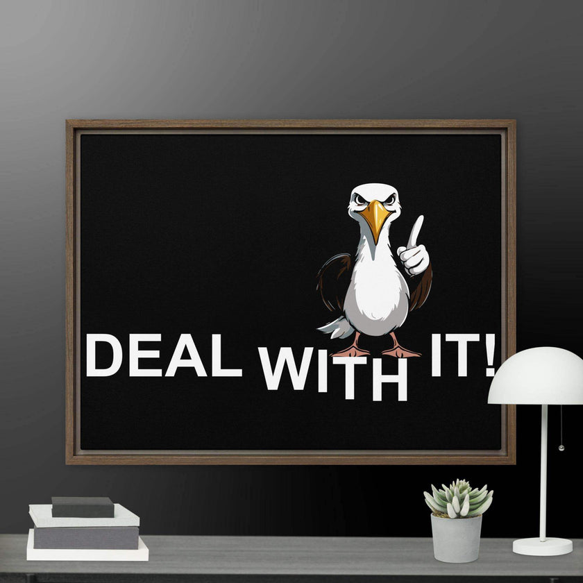 Deal with it Duck Framed canvas - STYLISHOUR