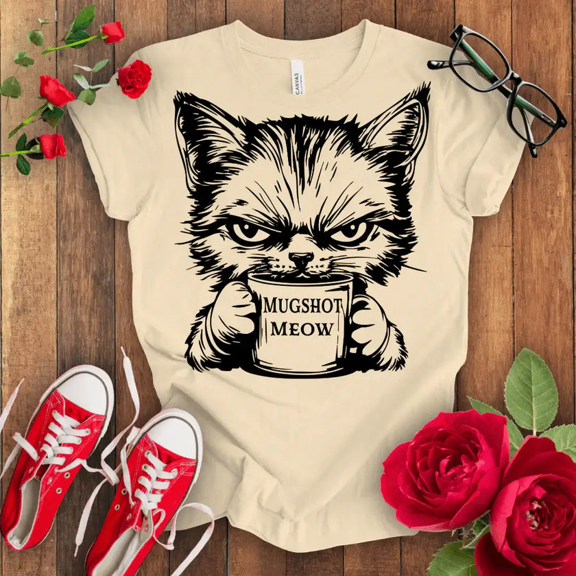 Mugshot Meow Kitten T-shirt - STYLISHOUR