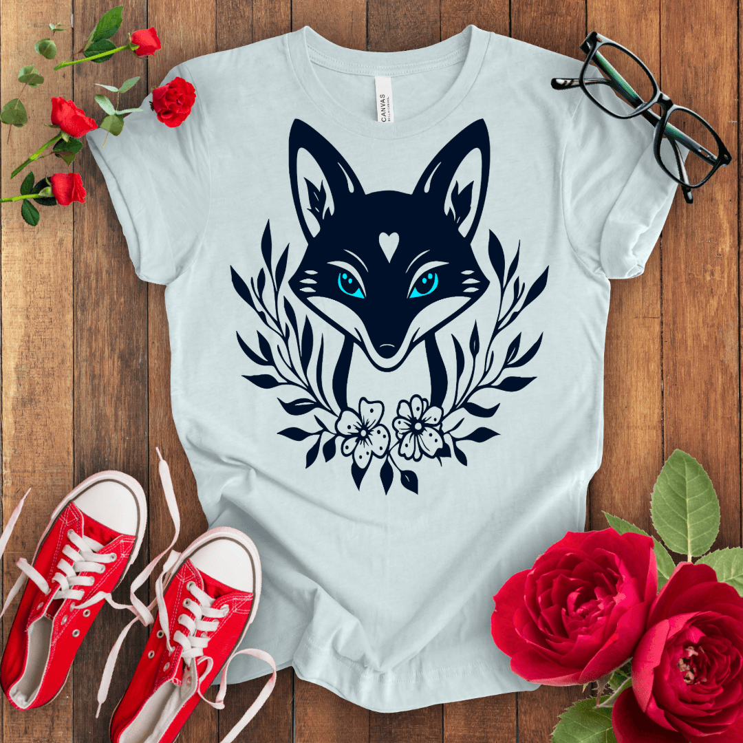 Sky blue Eye cute Fox T-shirt - STYLISHOUR