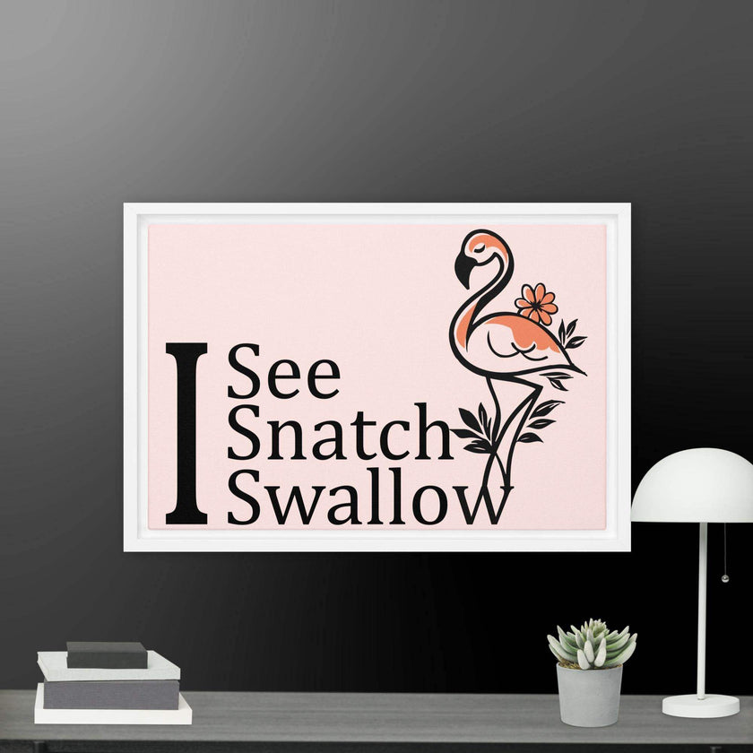 I See Flamingo Framed canvas - STYLISHOUR