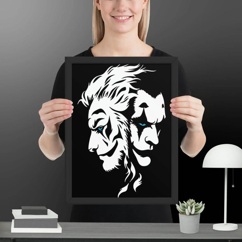Fusion of Beast and Madness Framed poster - STYLISHOUR