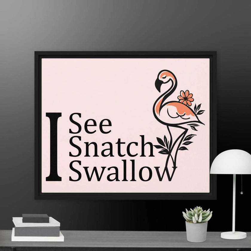 I See Flamingo Framed canvas - STYLISHOUR