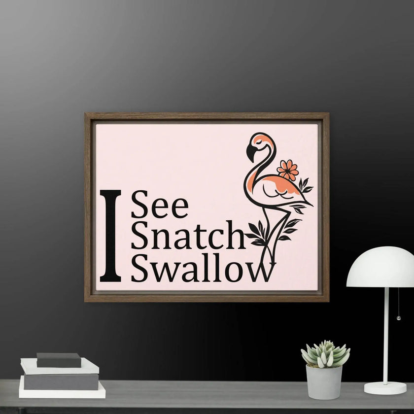 I See Flamingo Framed canvas - STYLISHOUR