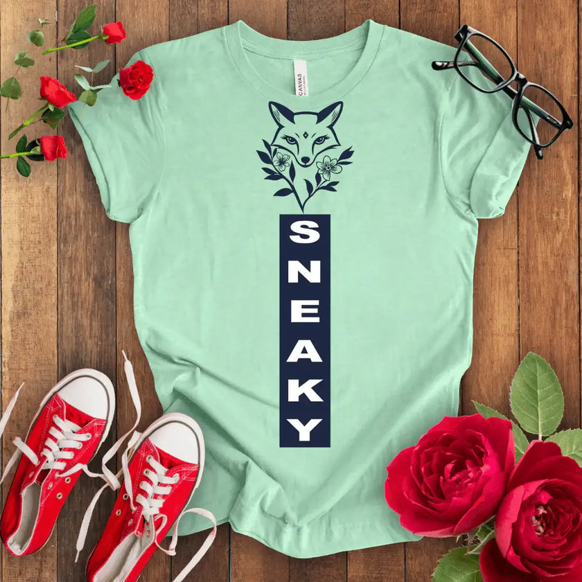 Sneaky Fox Tee: Cute and Playful Graphic Shirt - STYLISHOUR