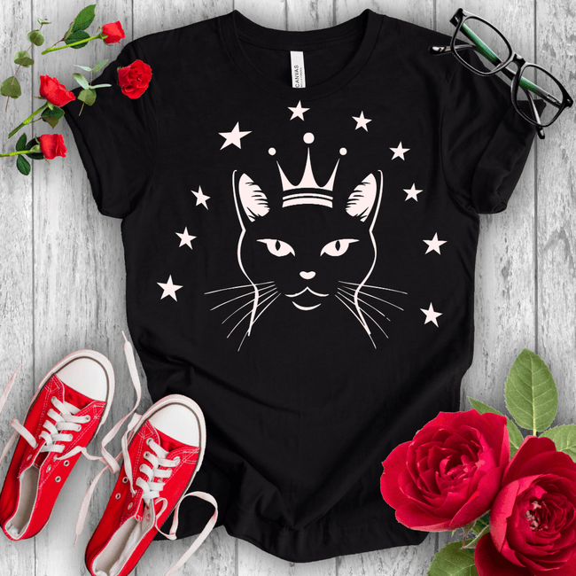 Crowned Kitty Queen T-shirt - STYLISHOUR