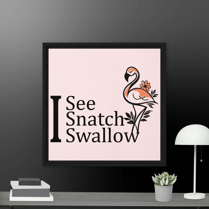 I See Flamingo Framed canvas - STYLISHOUR