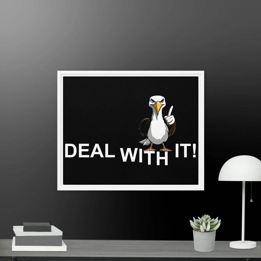 Deal with it Duck Framed canvas - STYLISHOUR