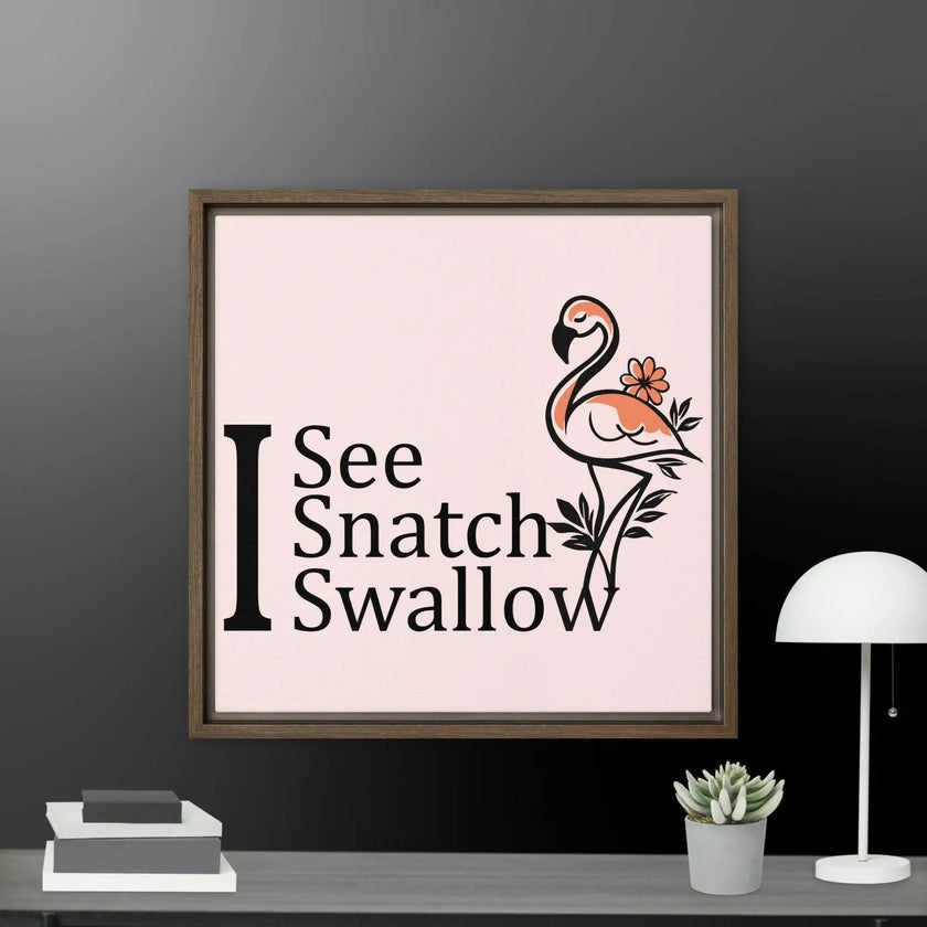 I See Flamingo Framed canvas - STYLISHOUR