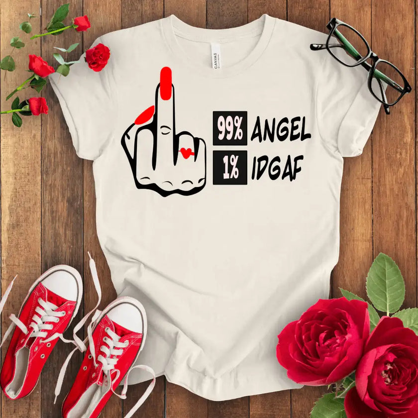 Angel IDGAF T-shirt - STYLISHOUR